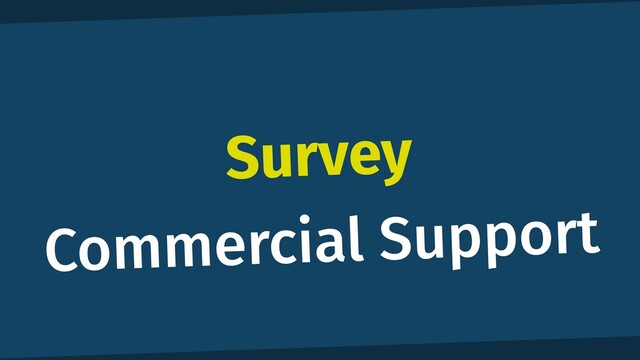 Survey
Commercial Support
