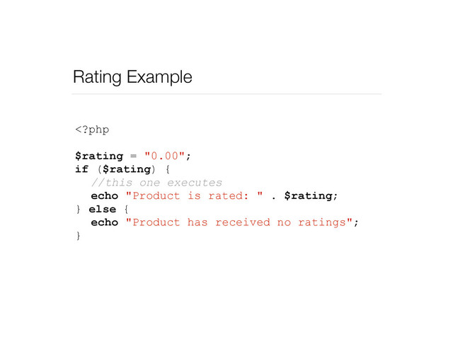 Rating Example
