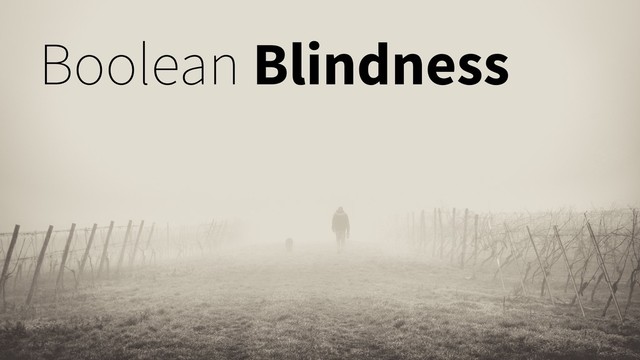 Boolean Blindness
