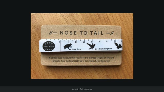 Nose to Tail measure
