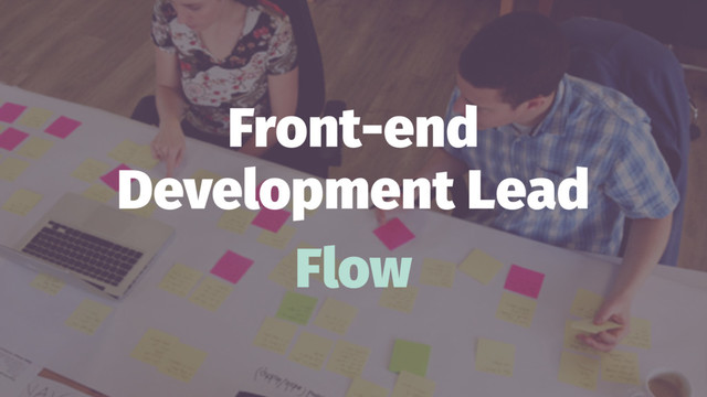 Front-end
Development Lead
Flow
