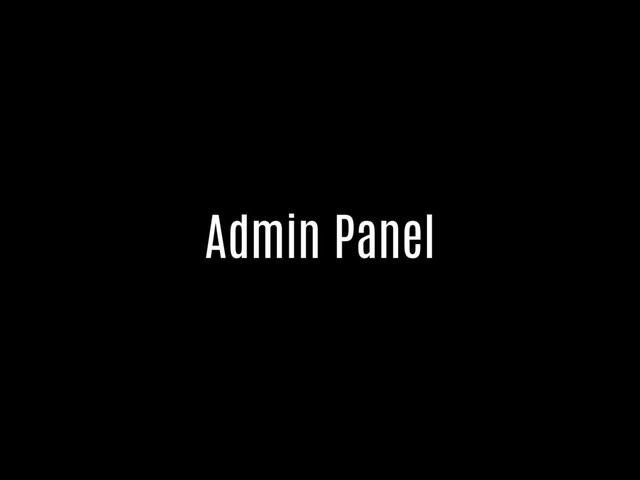 Admin Panel
