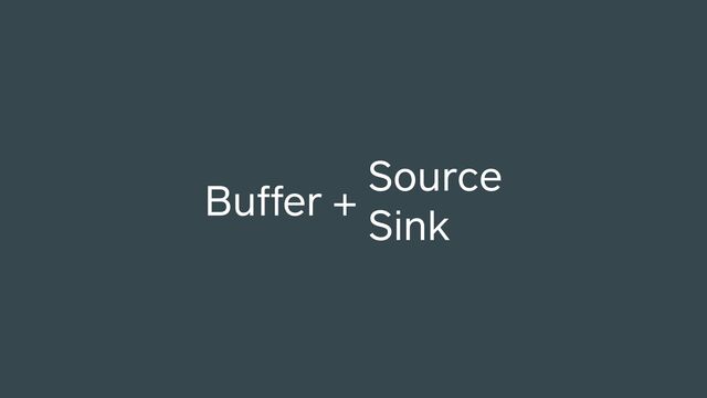 Source
Buffer +
Sink

