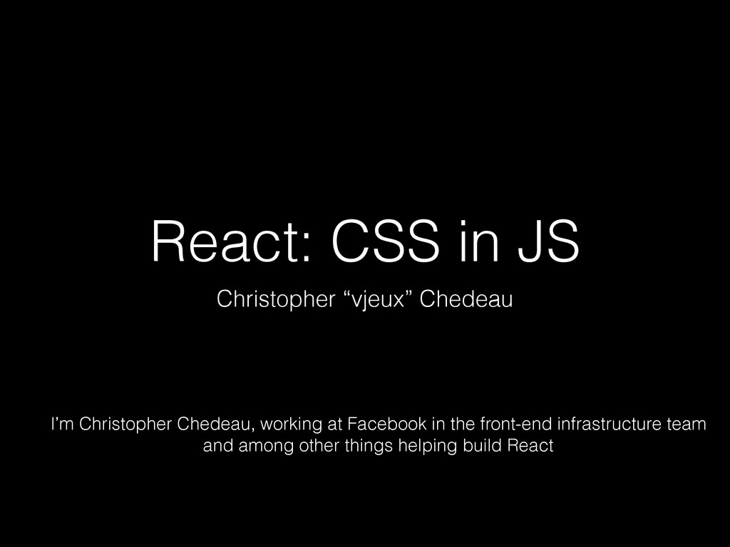 React: CSS in JS