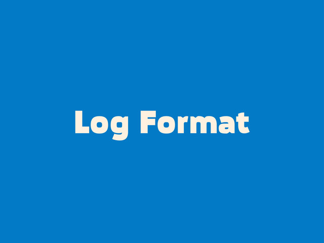 Log Format
