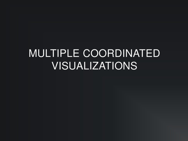 MULTIPLE COORDINATED
VISUALIZATIONS
