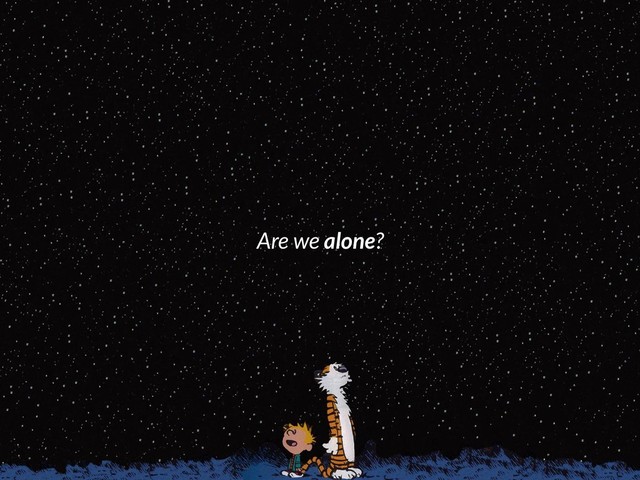 Are we alone?
