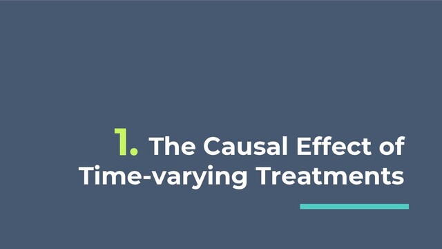 The Causal Effect of
Time-varying Treatments
1.
