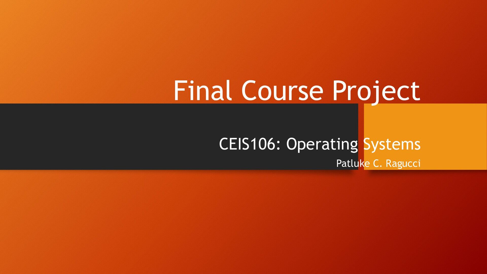 CEIS106 final course project Speaker Deck