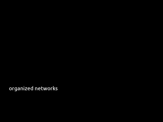 organized networks
