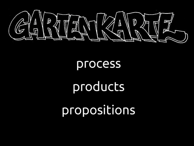 process
products
propositions
