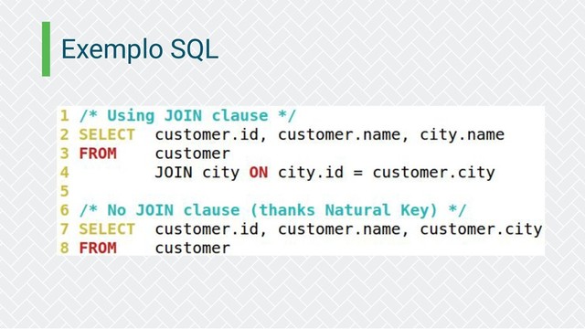 Exemplo SQL
