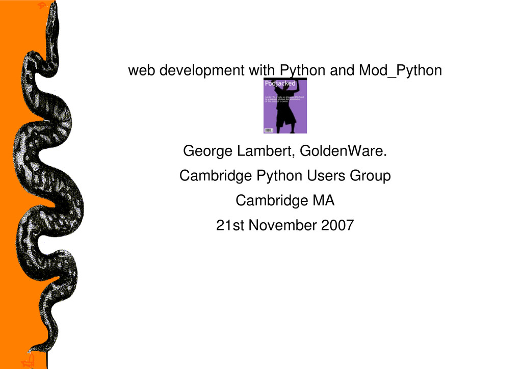 web development with Python and Mod_Apache - Speaker Deck