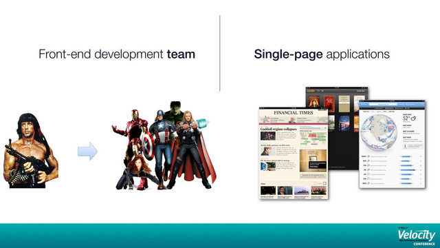 Front-end development team Single-page applications
3

