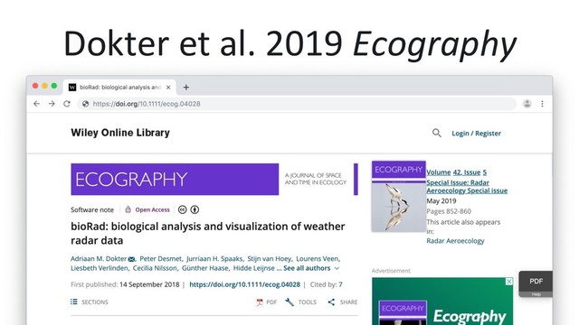 Dokter et al. 2019 Ecography
