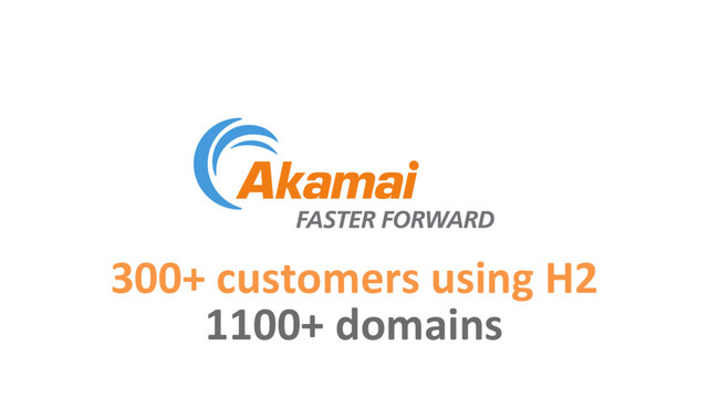 300+ customers using H2
1100+ domains
