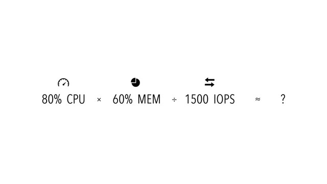 80% CPU 60% MEM 1500 IOPS ?
 

× ÷ ≈

