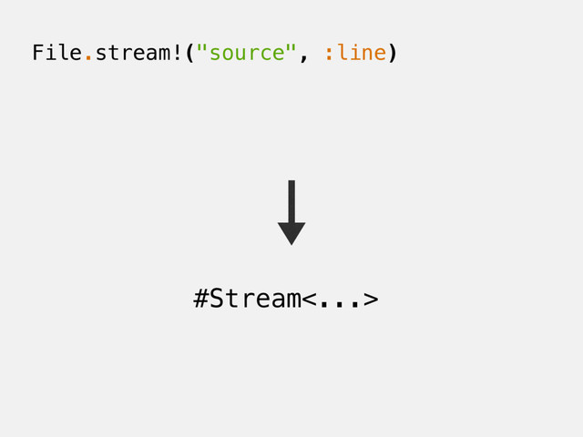 File.stream!("source", :line)
#Stream<...>
