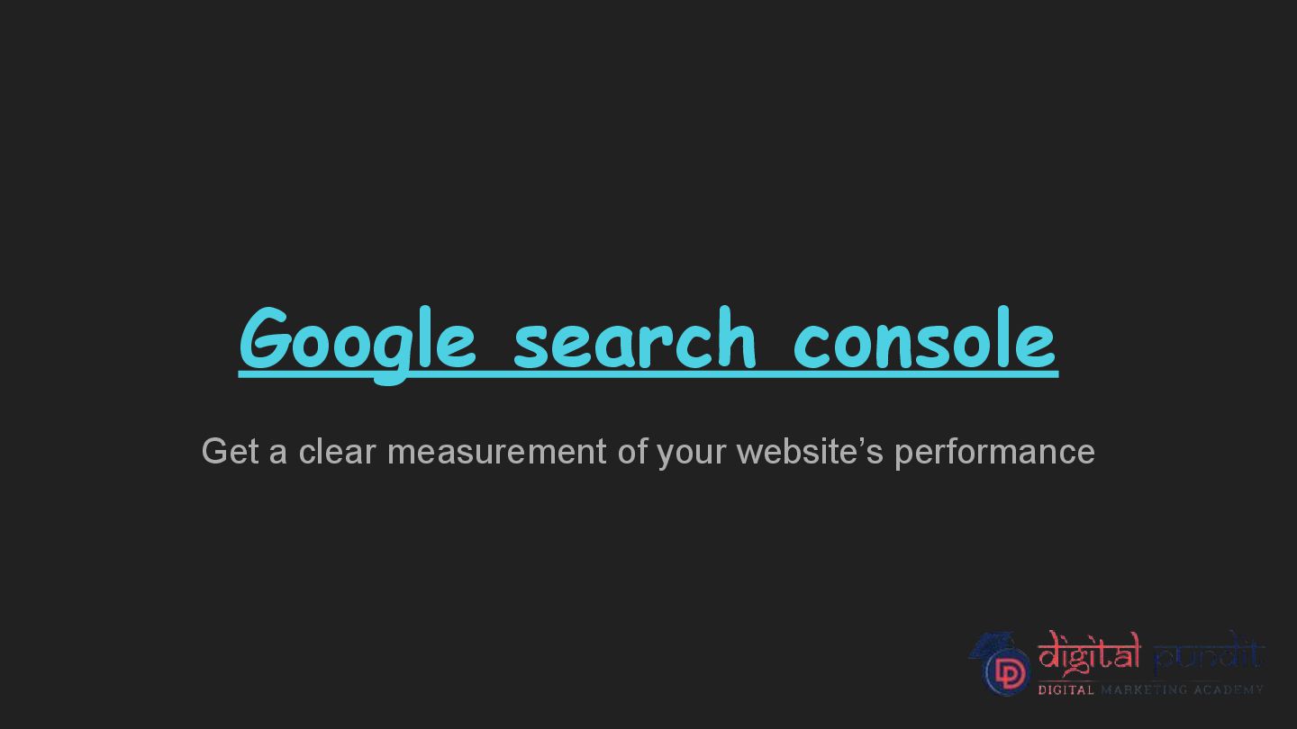 Google Search Console PPT For Beginners - Speaker Deck