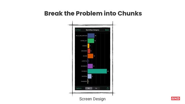Break the Problem into Chunks
Screen Design
