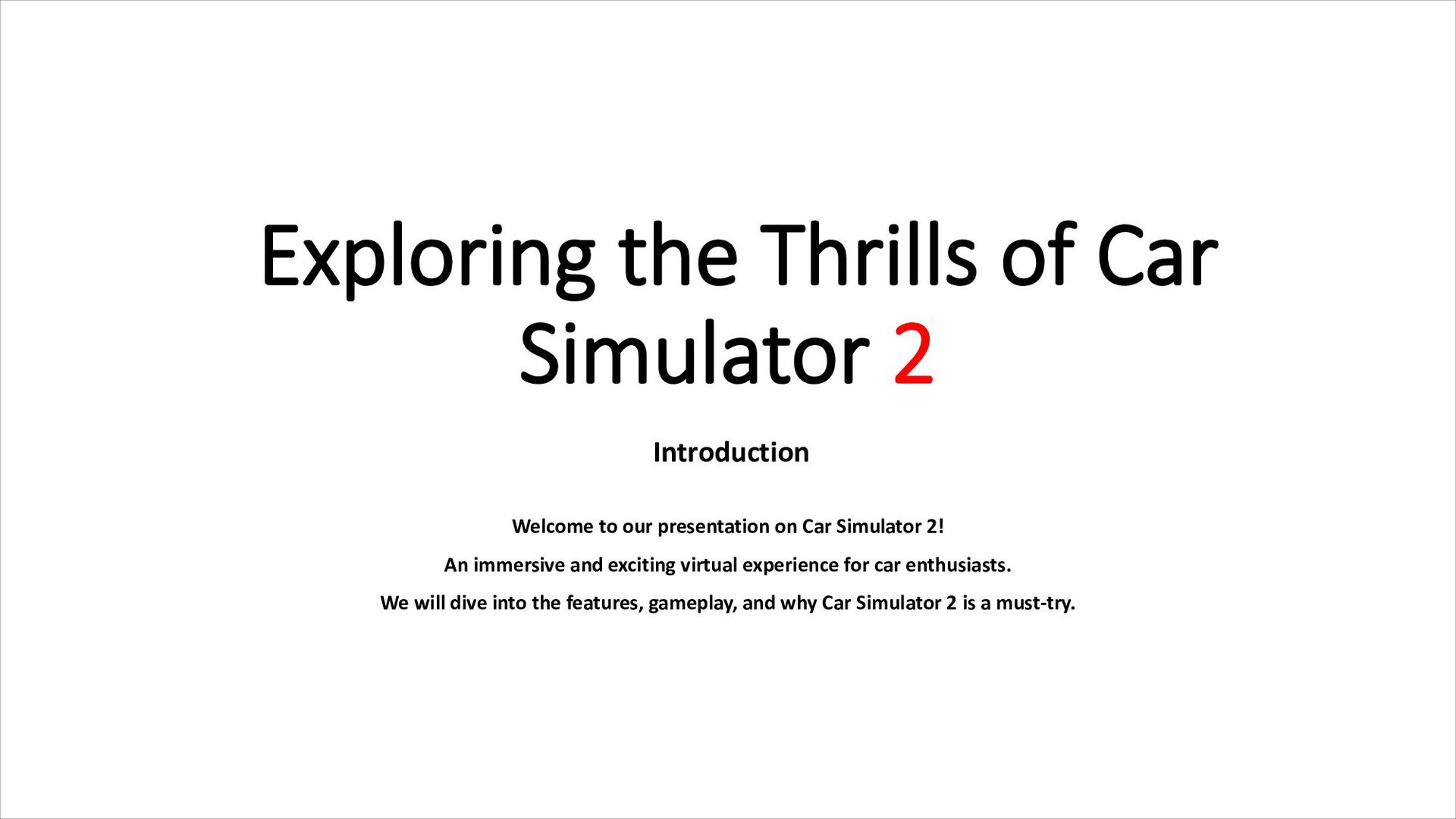 Car Simulator 2 MOD APK Speaker Deck Car Simulator 2 MOD APK Speaker Deck