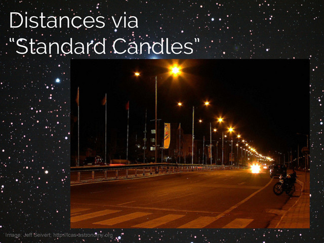 Jake VanderPlas
Image: Jeff Seivert; http://lcas-astronomy.org
Distances via
“Standard Candles”
