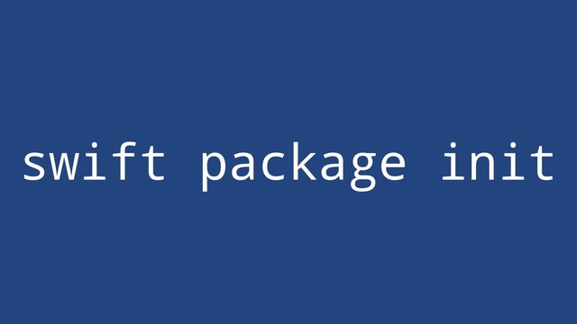 swift package init
