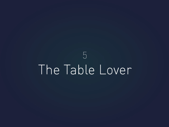 The Table Lover
5
