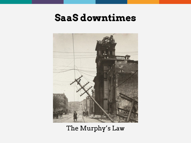 SaaS downtimes
The Murphy’s Law
