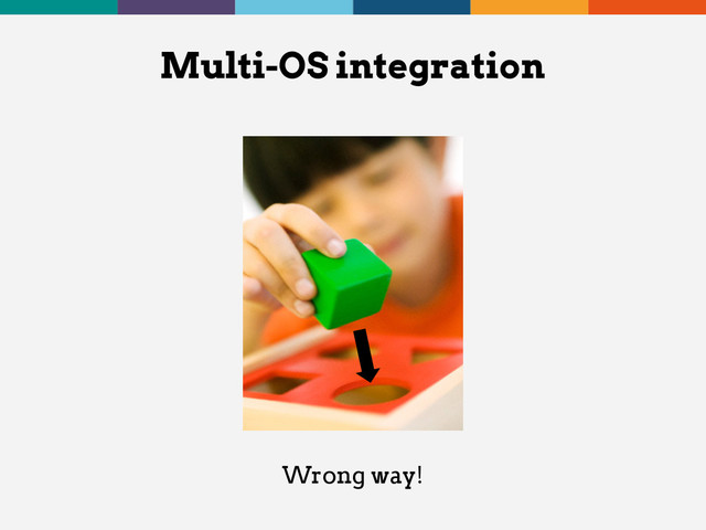 Multi-OS integration
Wrong way!
