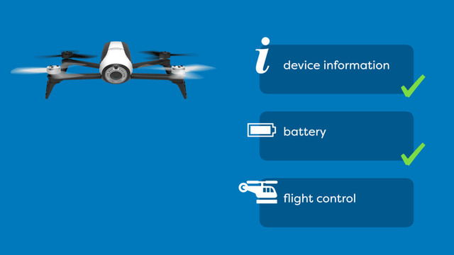 i device information
battery
ﬂight control
