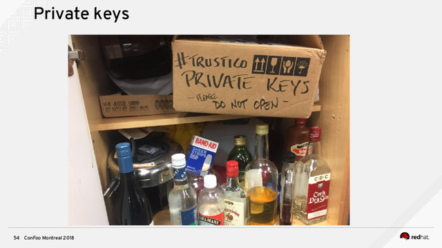 ConFoo Montreal 2018
54
Private keys

