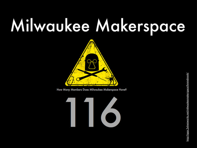 Milwaukee Makerspace
http://apps.2xlnetworks.net/milwaukeemakerspace/hmmdmmh/
