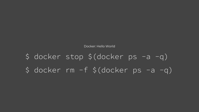 Docker: Hello World
