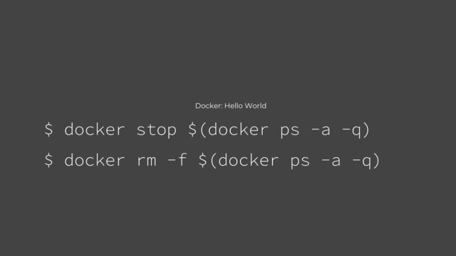 Docker: Hello World
