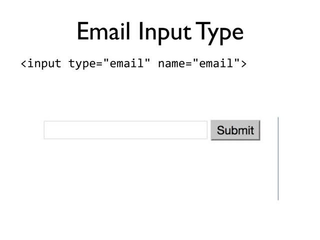 
Email Input Type
