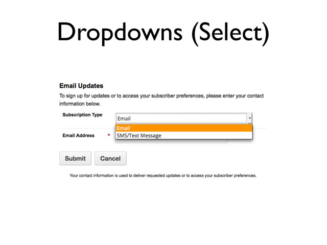 Dropdowns (Select)

