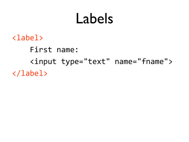 
''''First'name:
''''

Labels

