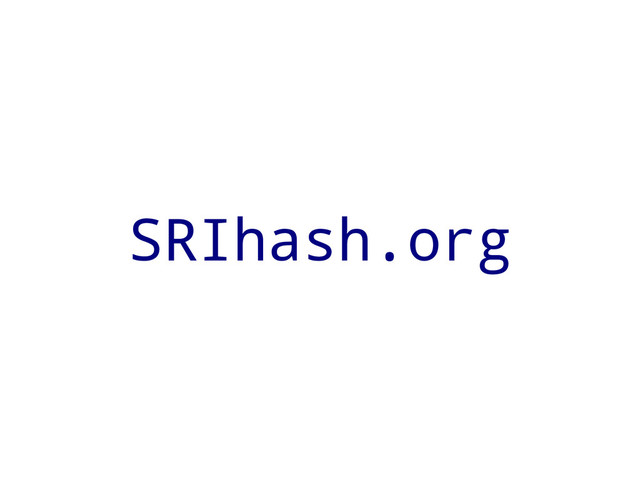 SRIhash.org
