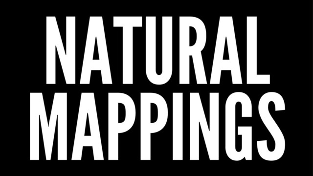 NATURAL
MAPPINGS
