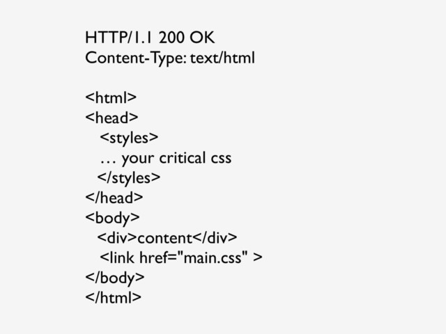 HTTP/1.1 200 OK
Content-Type: text/html



… your critical css



<div>content</div>



