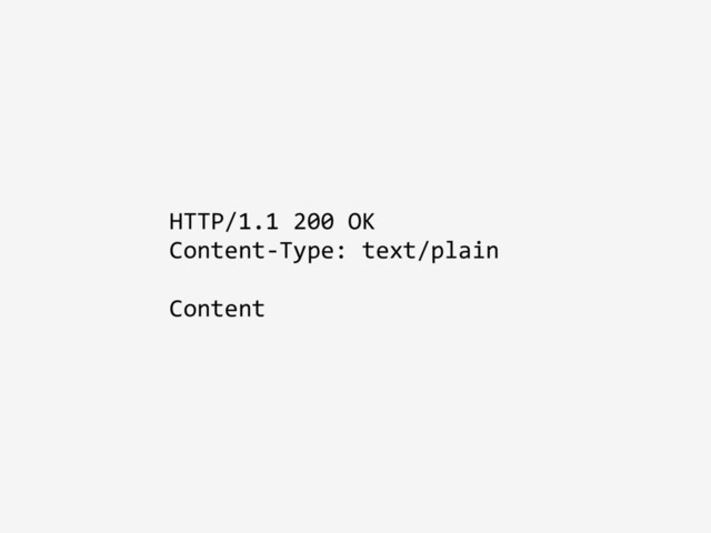 HTTP/1.1 200 OK
Content-Type: text/plain
Content
