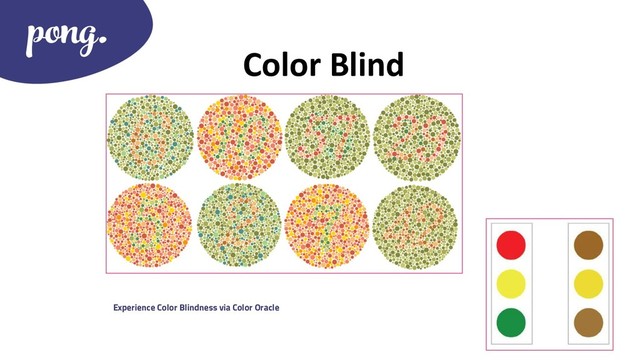 Color Blind
Experience Color Blindness via Color Oracle
