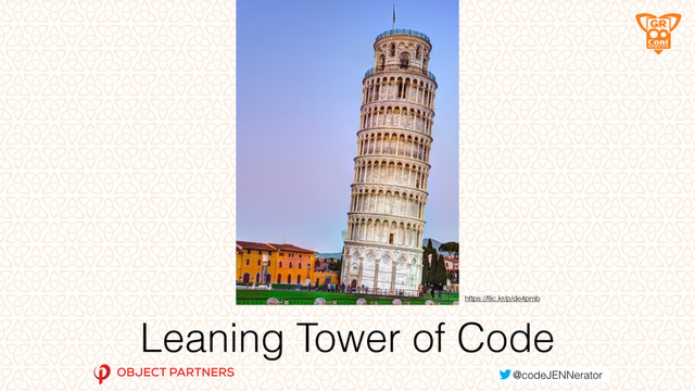 Leaning Tower of Code
https://ﬂic.kr/p/de4pmb
