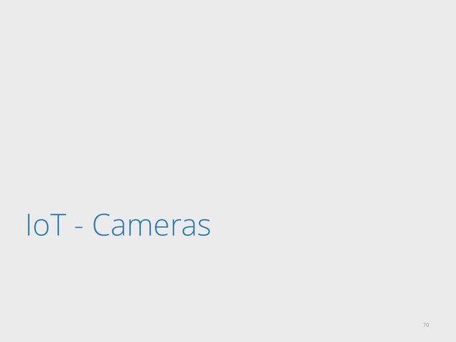IoT - Cameras
70

