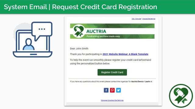 System Email | Request Credit Card Registration
