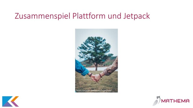 Zusammenspiel Plattform und Jetpack
https://unsplash.com/photos/CCjgYjUudxE
