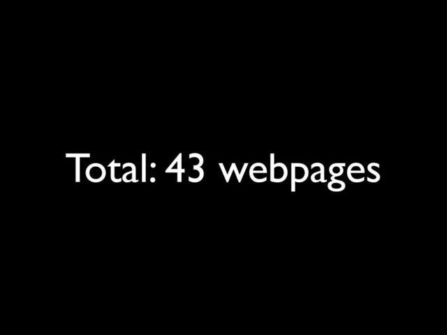 Total: 43 webpages
