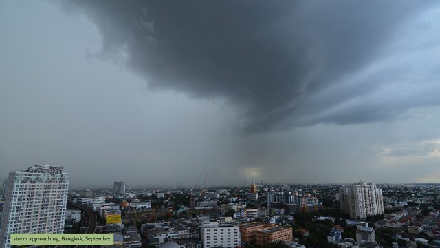 storm approaching, Bangkok, September
