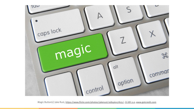 Magic Button(c) Jake Rust, https://www.flickr.com/photos/jakerust/16846017825/, CC-BY 2.0, www.gotcredit.com
